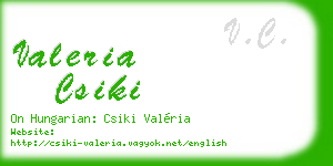 valeria csiki business card